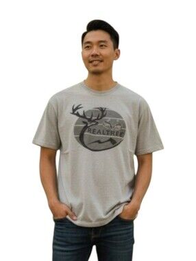 Realtree Light Gray Graphic Short-Sleeve Tee